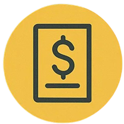 >Invoice with one click icon